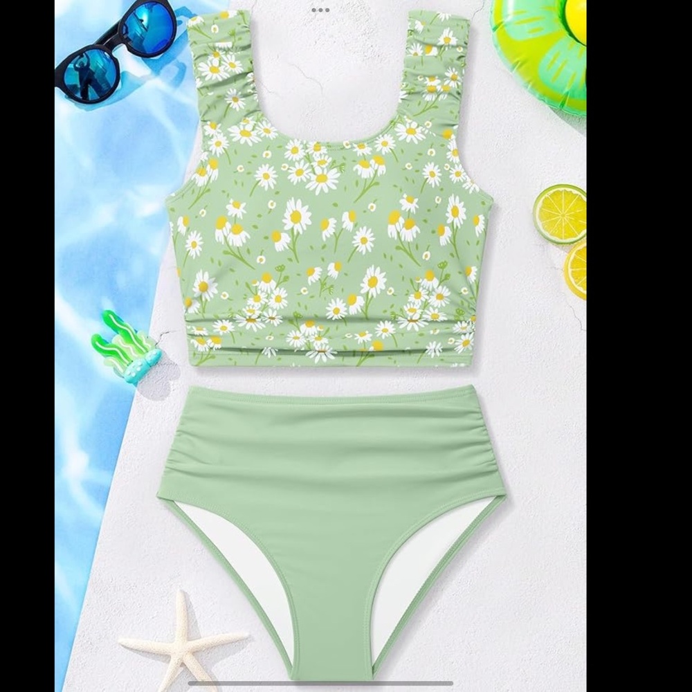 Girls Tankini Swimsuit 2 Piece Bathing Suit